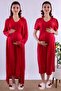 Effortt Cherry Hijab Dressing Gown Maternity Maternity Nightgown Set Byl2T24252