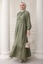 Judge Collar Strawberry Pattern Khaki Dress - 4