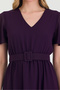 Long Chiffon Dress with Belt Detail - 5