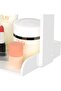 White Acrylic Makeup Organizer - Countertop Display Shelf for Dresser or Vanity Storage - 4