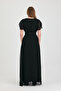 Long Chiffon Dress with Belt Detail - 6