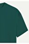 Unisex Organic Oversize Plain T-Shirt - Dark Green - 4