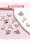 TZ-29 15PCS Nail Art Charms Crystal Heart Nail Charms Pink Shiny Planet Charms 3D Alloy Star Nail Ch - 7