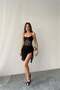 Black Strap Lace Mini Dress Dpdf030