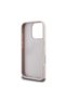 Guess Licensed Pu Leather for iPhone 16 Pro Case Cover with Stripe Logo Design Pink - 4