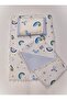 Double Sided 3-Piece Bottom Opening Set, Muslin & Pike Fabric, Blanket, Baby Pillow, Bottom Opening Cushion