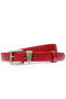 4-Piece Genuine Leather Antique Yellow Buckle Women's Belt 2.5cm - 3