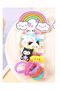 Cute Mini Kuromi and Hello Kitty Figured Plain Rubber and Serrated Model Mixed Color Children's Buckle