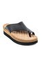 Anatomical Sole Women's Slippers, Black Beige, Sizes 36-40