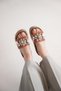 Narrow Fit Imelda Imported Special Series Sea Shell Stone Detail Comfort Women's Slippers Camel (Narrow Fit) - 4