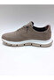 Genuine Leather Laceless Nubuck Sand Color Summer Men's Shoes - 3