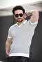 Mirko Striped Lycra Slim Fit Polo Neck Knitted Men's Knitwear Tshirt - 3