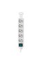 S-LINK SPG-F05، 5 مقابس، مقبس محمي بالتيار، كابل 1.5 متر، 306 جول (أبيض)