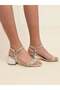 Girl's Leather Stone Side Adjustable Heeled Shoes