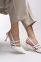 Qilyrra Women's Pointed Toe Heeled Shoes 00128306   White Patent Leather - 5