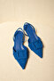 Nicole Cobalt Blue Suede Buckle Women's Heeled Shoes - 2