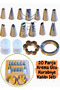 20 Piece Stainless Steel Cream Tip and Cookie Mold Set |   Cake and Cupcake Decoration Set - 2
