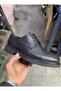 Black Genuine Leather Men's Casual Shoes - 4