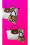 Leopard Handbag, Leopard Pompom Bag Charm