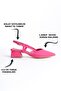 Fuchsia Low Thick Heeled Side Buckle Women's Evening Dress Classic Heeled Shoes - 4