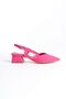 Fuchsia Low Thick Heeled Side Buckle Women's Evening Dress Classic Heeled Shoes - 6