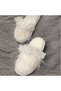 White Furry Pearled Maternity Slippers and Floral Crown, Women's Maternity Set - 3