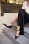Lina Black Lace Wedge Heeled Women's Shoes - 2