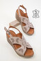 Ice Genuine Leather Women's Wedge Heeled Shoes 20526 - 2