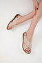 Beige Genuine Leather Women's Sandals 20539 - 2