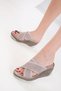 Ice Genuine Leather Women's Wedge Heeled Shoes 20536 - 5