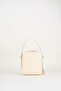 Women's Hazer Cream 3 Compartment Lined Faux Leather Adjustable Strap Zipper Closure Hand and Shoulder Bag - 2