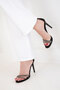 Black Suede Women's Classic Heeled Shoes 20309 - 4