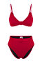 Kırmızı Kemerli Bralette Regular Yüksek Bel Bikini Takımı TBESS25BT00131 - 5