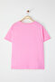 Pembe Önü Fırfırlı Kalp Detaylı Relaxed Fit Büyük Beden T-shirt TBBSS25BF00022 - 7