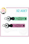 Green-Pink, Speed Sevene Special, Name Plate and a Rh (-) Blood Group Written 2-Piece Keychain Set, Gift