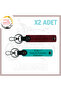 Motorculara, Safe Driving Keychain with Name Plate and B Rh (-) Blood Group Written, Dark Turquoise-Burgundy
