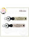Powder-S Brown, Special for Speed Lovers, Leather 2-Piece Keychain with Name Plate and 0 Rh (-) Blood Group Writing