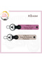 Powder-Pink, for Motor Lovers, Special Design Leather 2-Piece Keychain with Name Plate and 0 - Blood Group Written