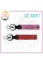 2 Keychains with Name Plate and 0 Rh (+) Blood Group Written for Drivers of Roads, , Pomegranate Flower-Pink
