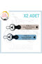 Powder-Sky Blue, Biker Style, Name Plate and a Rh (-) Blood Group Written Gift 2-Piece Keychain