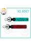 Red-Dark Turquoise, Biker Style Special, 2-Piece Keychain with Nameplate and 0 Rh (+) Blood Type Lettering