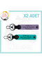 Purple Violet-Dark Turquoise, Motorcycle-Specific, Name Plate and 0 Rh (+) Blood Groups, Emergency Keychain