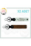 Motorculara Exclusive, Personal Set of 2 Keychains with Name Plate and B (+) Blood Group Written, A. Brown-White
