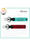 Set of 2 Keychains with Speed Lovers, Name Plate and 0 Rh (-) Blood Group Written, Red-Turquoise