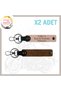 2-Piece Keychain with Custom Name Plate and 0 Rh (-) Blood Type Written in Biker Style, , Yavruağzı-Light Brown