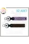 Purple Violet-White, Special Name Plate for Road Drivers and 0 Rh (+) Blood Group Lettering Set of 2 Keychains