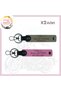 Ash Grey-Pink, Motorcyclist Rider, Name Plate and 0 Rh (-) Blood Group Written, Set of 2 Keychains