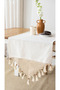 Rosehan Triangle Lacy Organic Raw Linen Runner 40 X 150 cm - 2