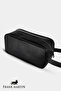 Vegan Leather Personal Care and Travel Bag Large Volume Handbag Black 140-001