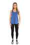 Women's Blue Colored Sleeveless Sports Singlet
